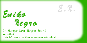 eniko negro business card