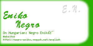 eniko negro business card